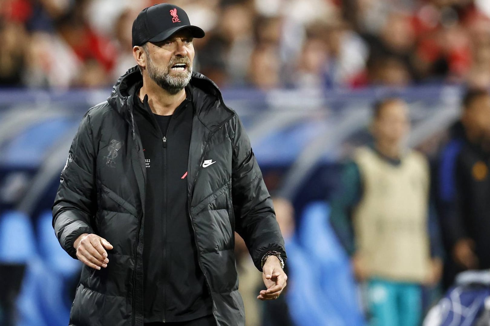 Jürgen Klopp beim Champions-League-Finale am Samstag in Paris, das wegen Fan-Tumulten mehr als eine halbe Stunde später angepfiffen wurde.