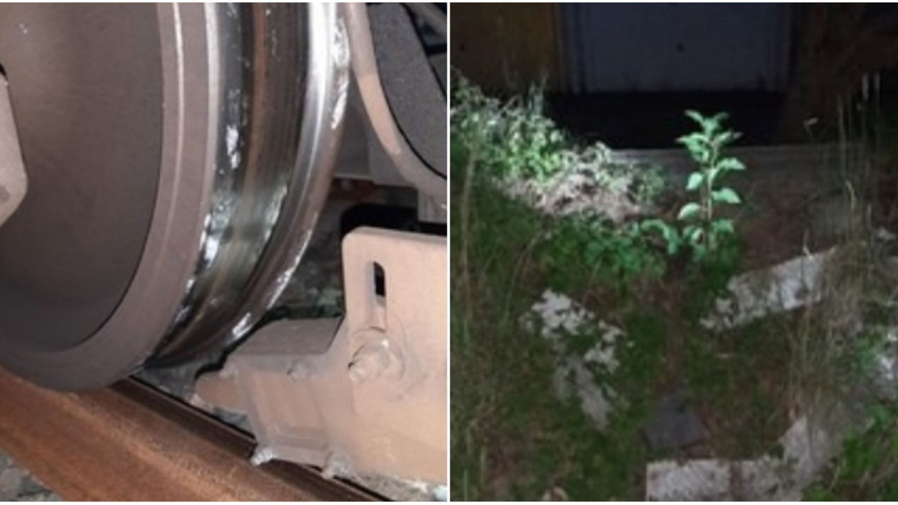 Die Betonplatte zwischen Rad und Gleis: Glücklicherweise ist der Zug nicht völlig entgleist. Die Betonplatte zwischen Rad und Gleis: Glücklicherweise ist der Zug nicht völlig entgleist.