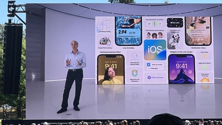 iOS-Präsentation auf der WWDC 2022: Viele neue Funktionen – aber nicht für alle iPhones.