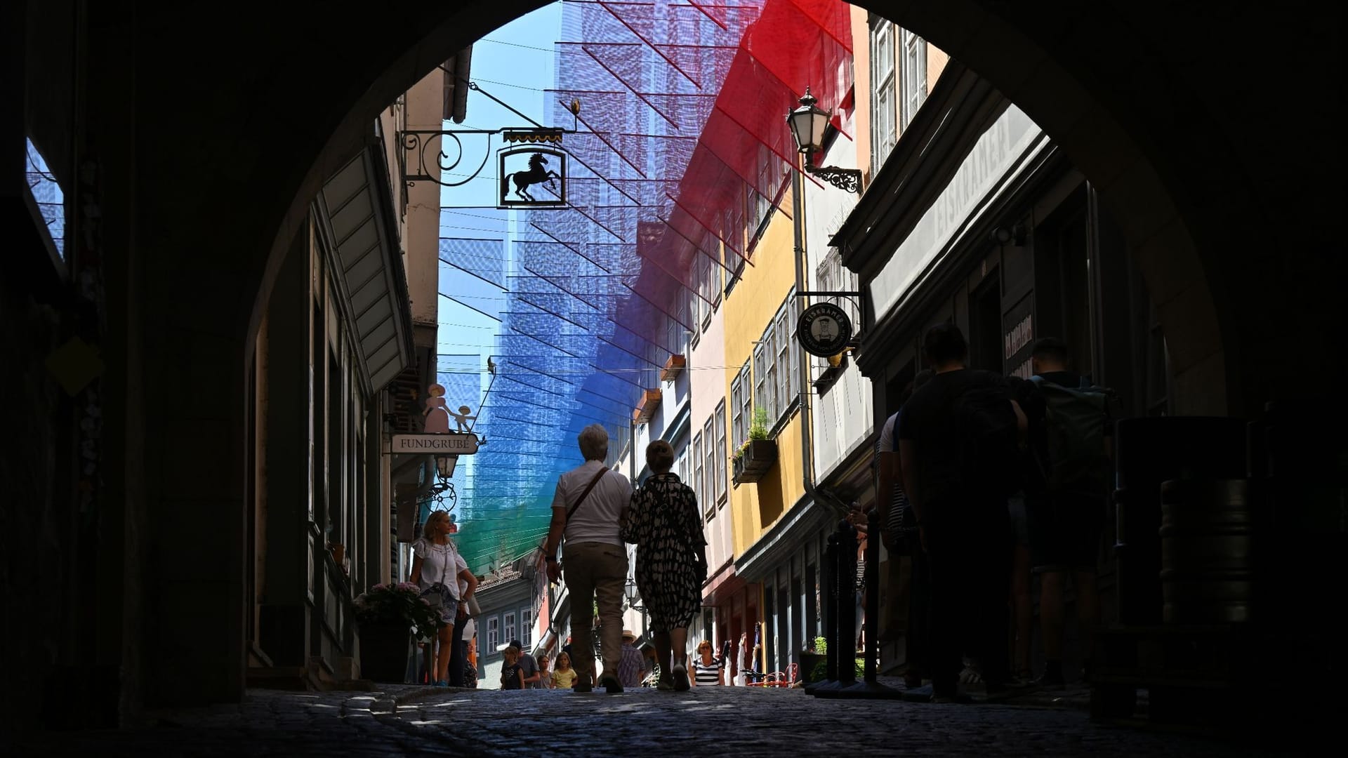 Kunstinstallation für das Krämerbrückenfest