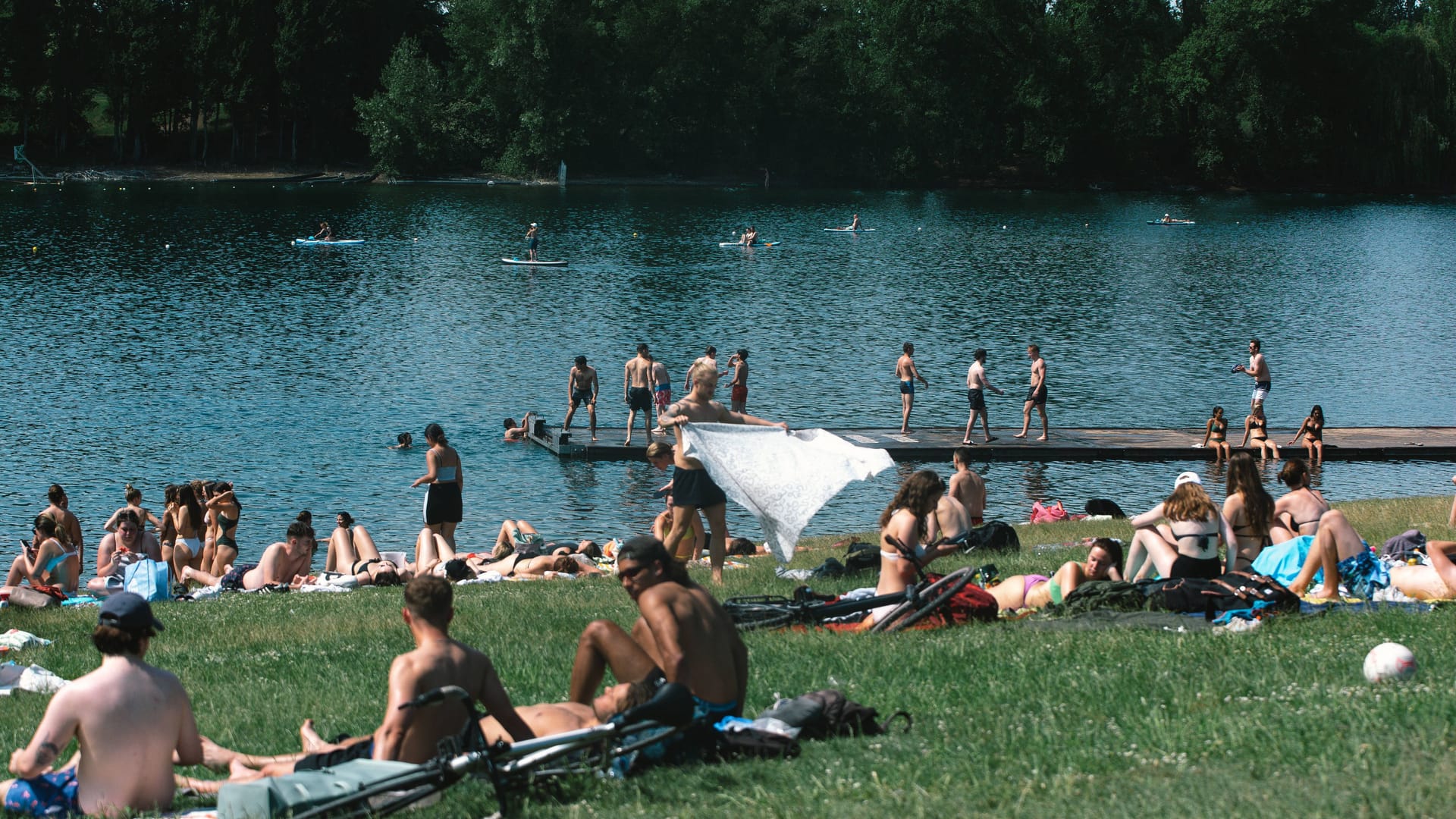 Der Fühlinger See im Sommer: Die Wasserqualität des beliebten Sees ist seit Jahren ausgezeichnet.