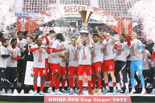 Red Bull Salzburg hat den ÖFB-Pokal zum vierten Mal in Folge gewonnen.