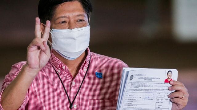 Zeigt sich im Wahlkmapf siegessicher: Der ehemalige Senator Ferdinand "Bongbong" Marcos Jr.