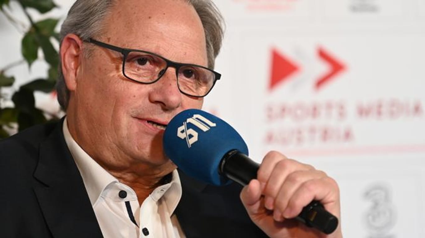 Gerhard Milletich, Chef des Österreichischen Fußball-Bundes (ÖFB), spricht während einer Medienrunde.
