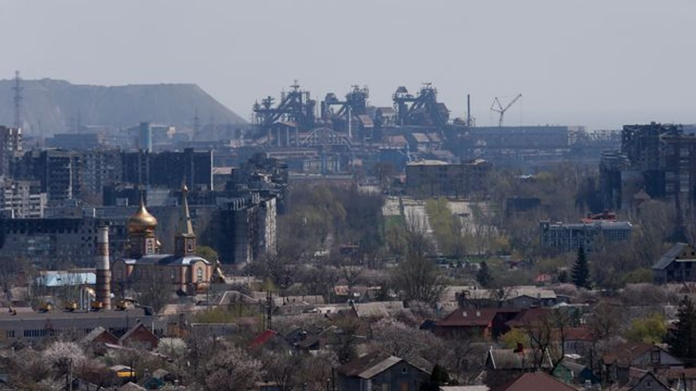 Das Metallurgische Kombinat Asow-Stahl in Mariupol.
