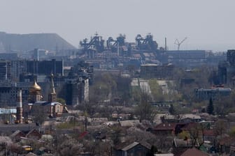 Das Metallurgische Kombinat Asow-Stahl in Mariupol.