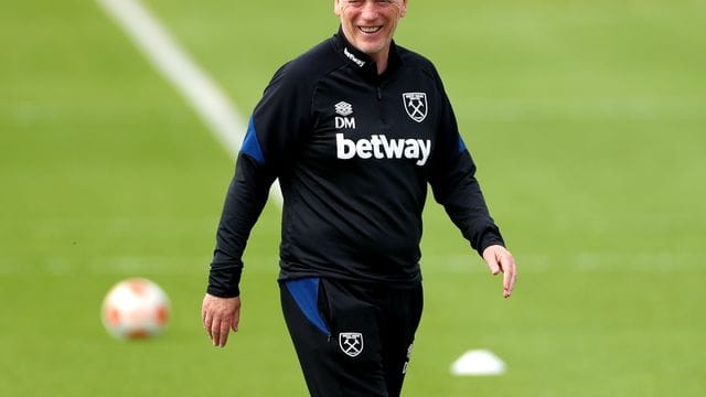 Ist von der Entwicklung seiner Mannschaft überrascht: David Moyes, Trainer von West Ham United während einer Trainingseinheit.