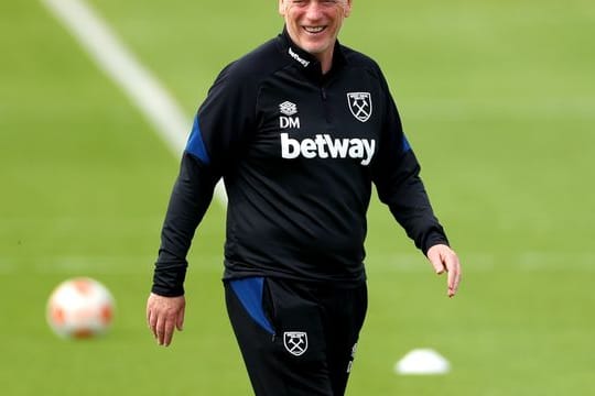 Ist von der Entwicklung seiner Mannschaft überrascht: David Moyes, Trainer von West Ham United während einer Trainingseinheit.