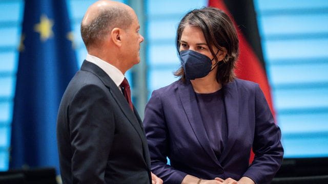 Olaf Scholz und Annalena Baerbock im Kanzleramt.