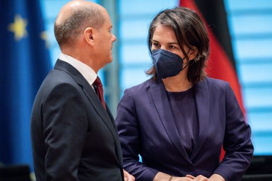 Olaf Scholz und Annalena Baerbock im Kanzleramt.