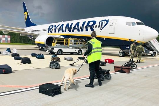 Die Ryanair-Maschine, in der Sofia Sapega und Roman Protassewitsch saßen, war vor einem Jahr von den belarussischen Behörden wegen einer angeblichen Bombendrohung zur Landung in Minsk gezwungen worden.