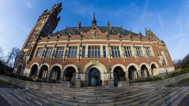 Außenansicht des Internationalen Gerichtshofs in Den Haag.