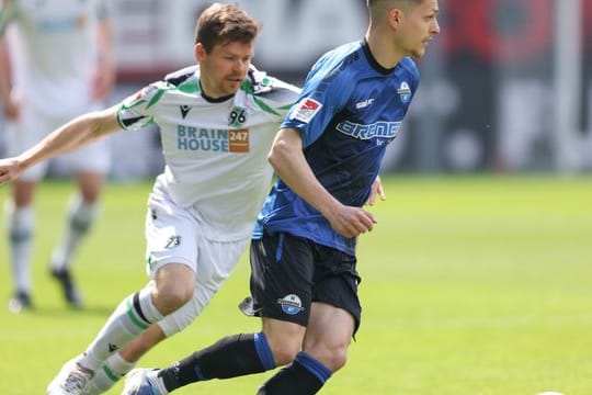 Hannover 96 plant künftig ohne Dominik Kaiser (l).