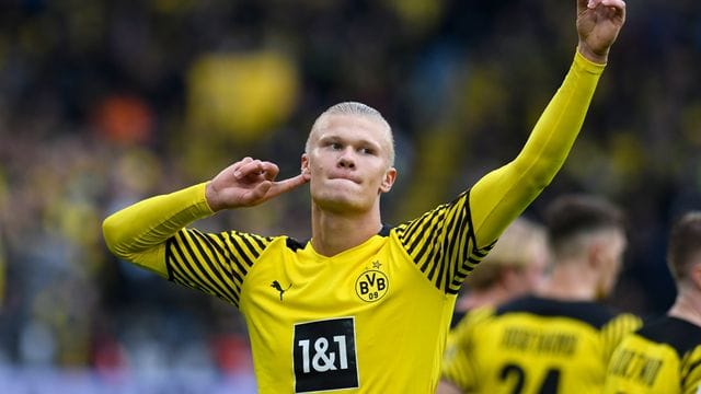 Wird im Sommer zu Manchester City wechseln: Dortmunds Stürmer Erling Haaland. Wird im Sommer zu Manchester City wechseln: Dortmunds Stürmer Erling Haaland.