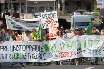 Eine Kundgebung der Bewegung Fridays for Future in Bochum.