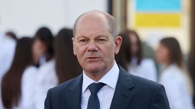 "Unser Ziel ist, dass der russische Invasionsversuch scheitert": Bundeskanzler Olaf Scholz.