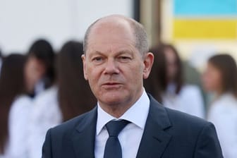 "Unser Ziel ist, dass der russische Invasionsversuch scheitert": Bundeskanzler Olaf Scholz.