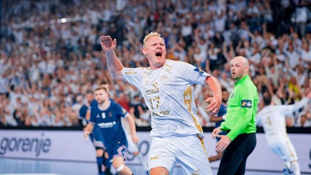 Patrick Wiencek gewann mit dem THW Kiel gegen PSG.