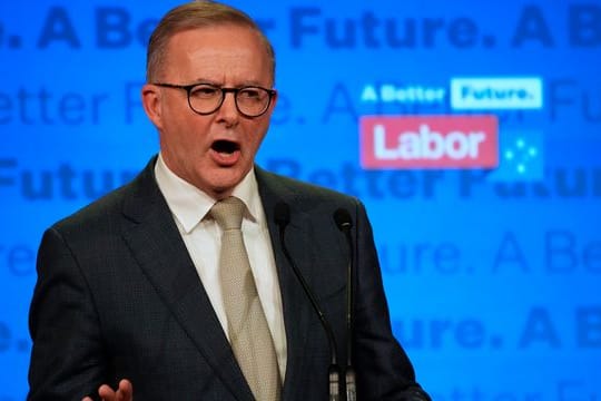 Anthony Albanese spricht auf einer Veranstaltung der Labor Party in Sydney.