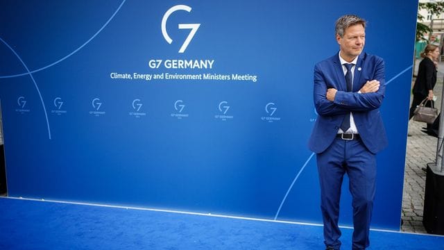 Wirtschaftsminister Robert Habeck beim G7-Treffen.