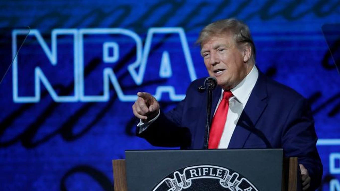 Donald Trump während seiner Rede auf der Jahrestagung der National Rifle Association.