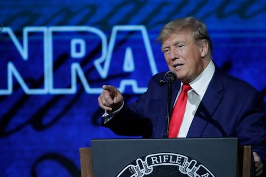 Donald Trump während seiner Rede auf der Jahrestagung der National Rifle Association.