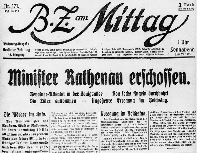 24.06.1922: Mord in der Weimarer Republik