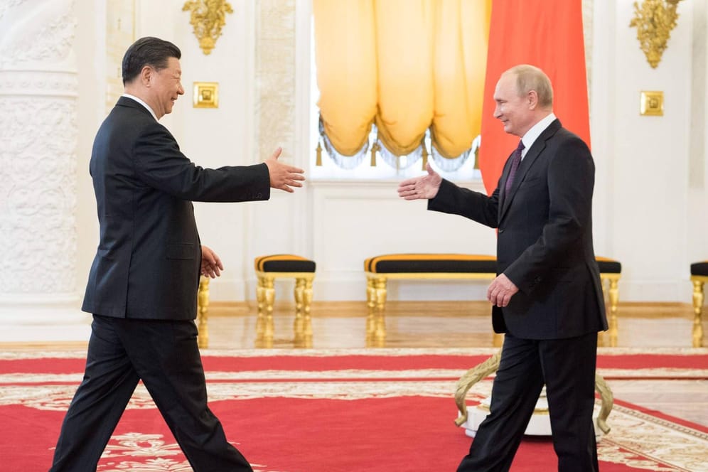 Diktator Xi Jinping und Diktator Putin bei einem Treffen in Peking.