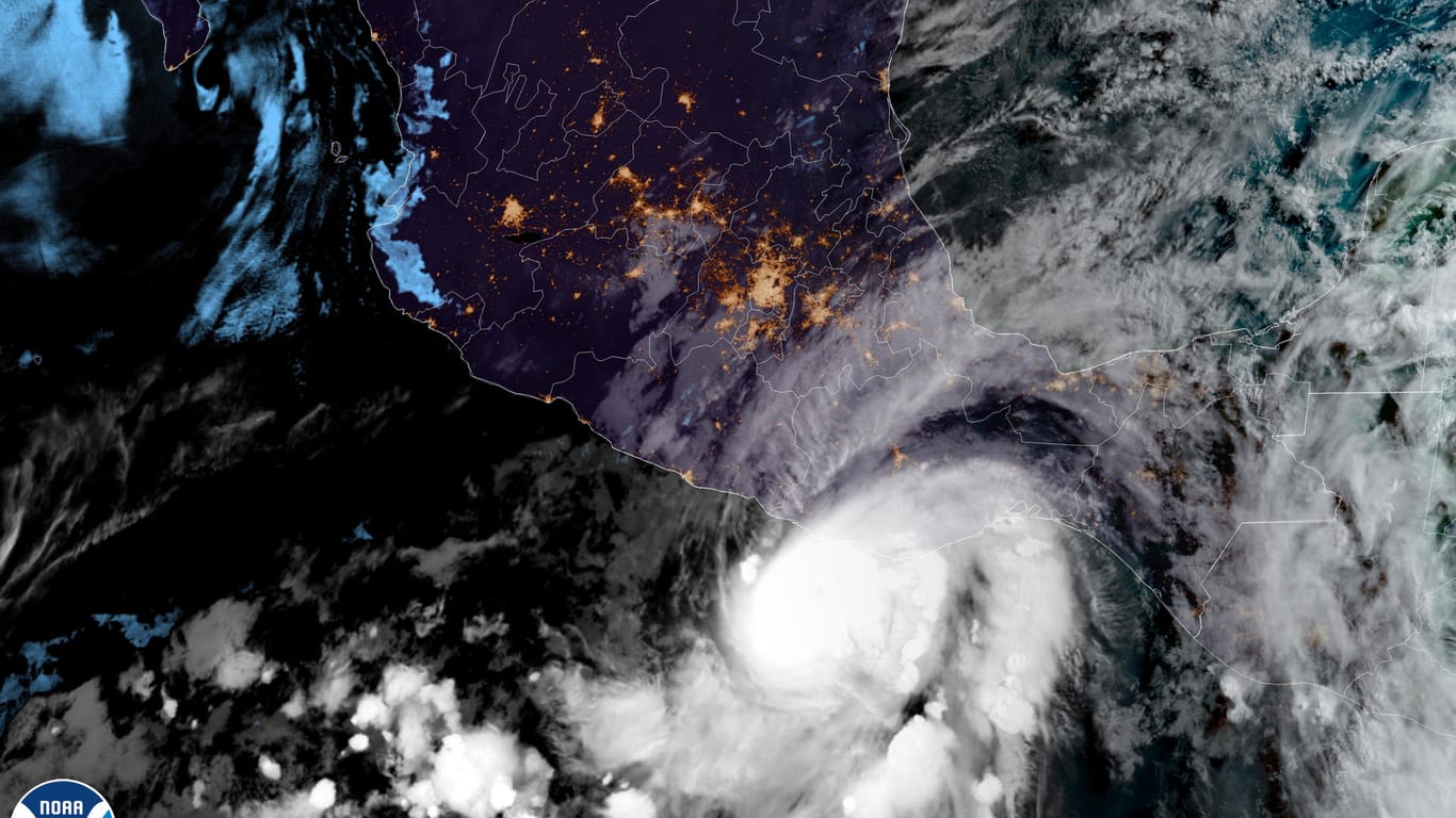 Hurrikan Agatha: Der Wirbelsturm erreichte die Küste in Mexiko.