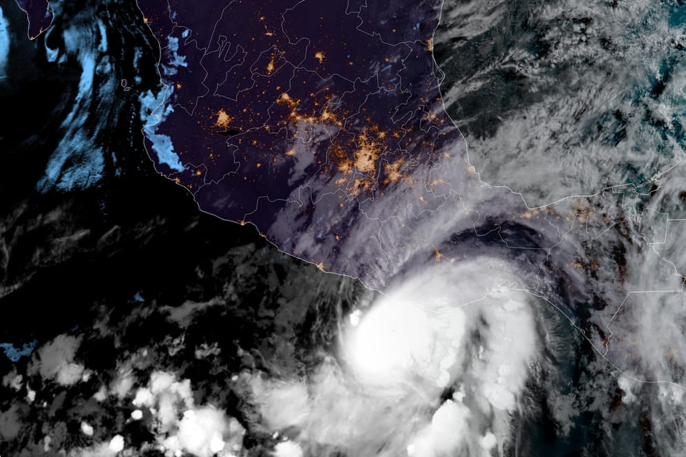Hurrikan Agatha: Der Wirbelsturm erreichte die Küste in Mexiko.