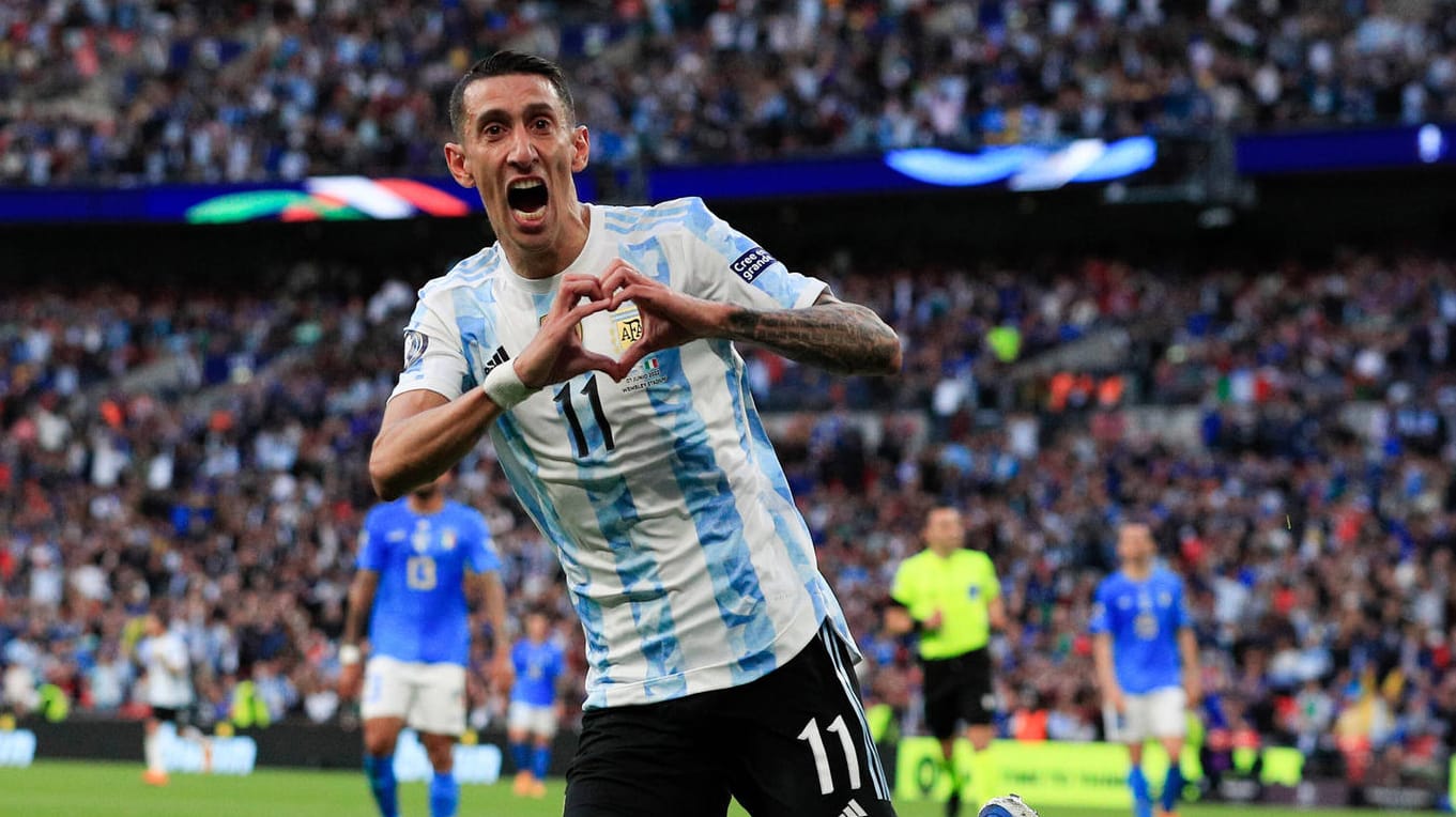 Angel Di Maria: Der PSG-Profi hatte mit seinem Treffer Anteil am Sieg Argentiniens gegen Italien.