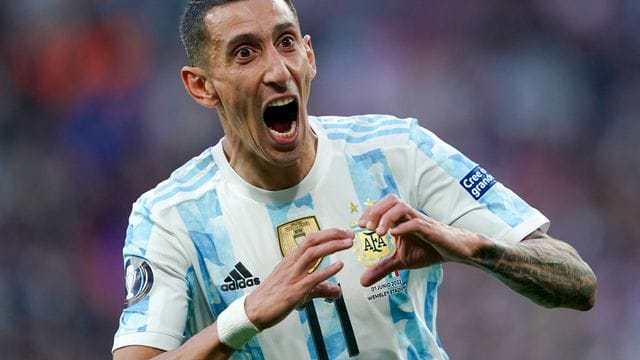 Bejubelt den Sieg beim "Finalissima": Argentinas Angel Di Maria.