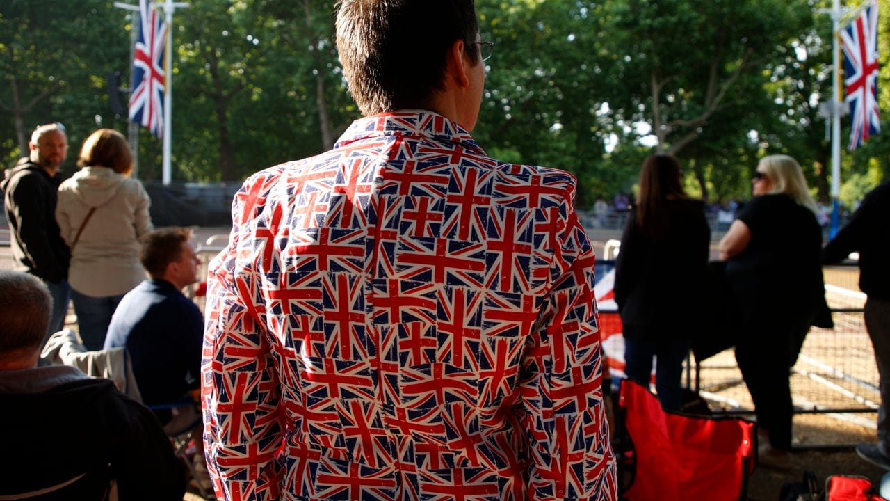 Ein Jacket im Zeichen des Union Jack. Ein Jacket im Zeichen des Union Jack.