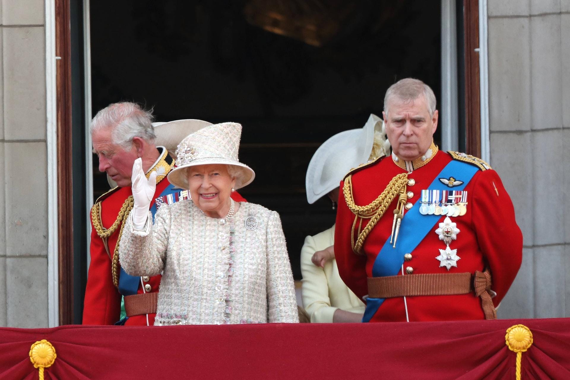 2019: Die Queen wieder zusammen mit ihren Söhnen Prinz Charles und Prinz Andrew.