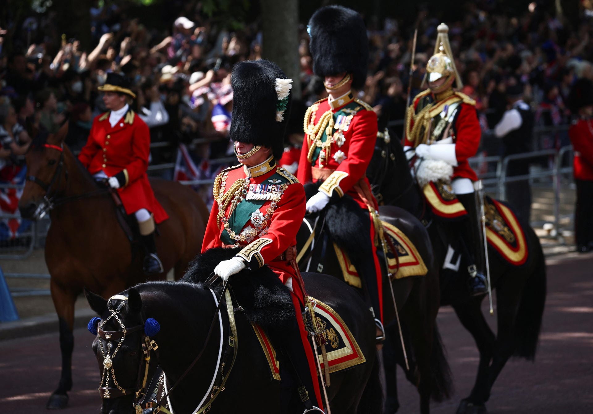 2. Juni 2022: Prinz Charles und Prinz William während der "Trooping the Colour"-Parade