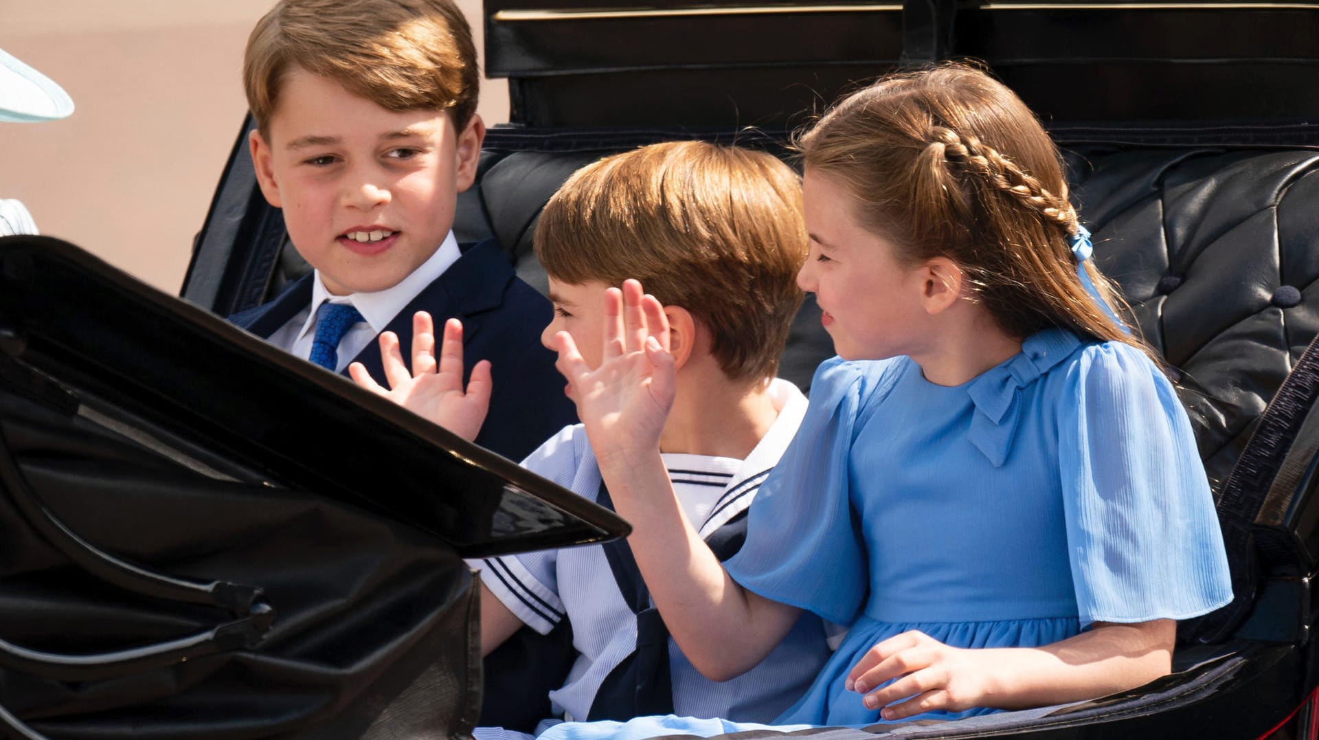 Prinz George, Prinz Louis und Prinzessin Charlotte: Die Kinder von Prinz William und Herzogin Kate nahmen an der "Trooping the Colour"-Parade teil.