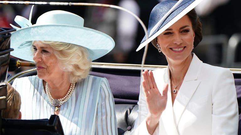 Herzogin Camilla und Herzogin Kate bei den Feierlichkeiten zum 70. Thronjubiläum von Queen Elizabeth.