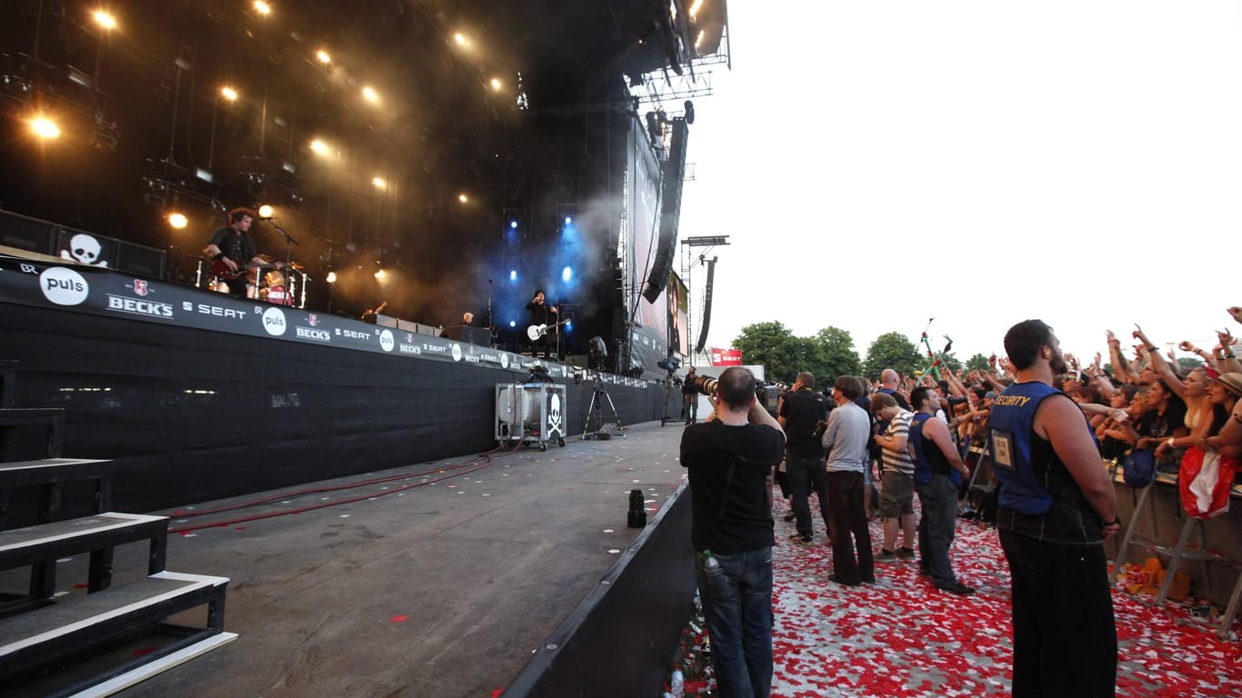 Green Day bei Rock im Park in Nürnberg (Archivbild): Wird es wegen Corona besondere Regeln geben?