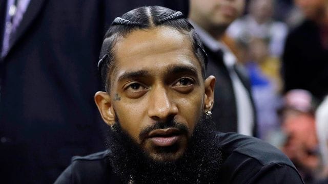 Nipsey Hussle bei einem NBA-Basketballspiel in Oakland.