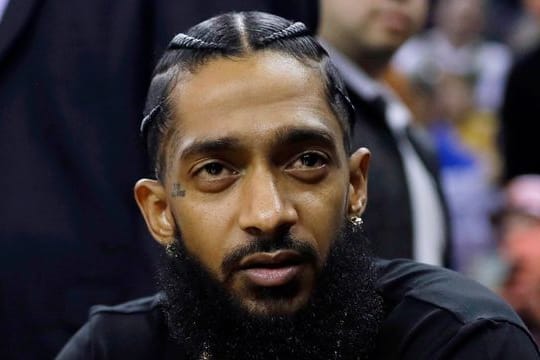 Nipsey Hussle bei einem NBA-Basketballspiel in Oakland.