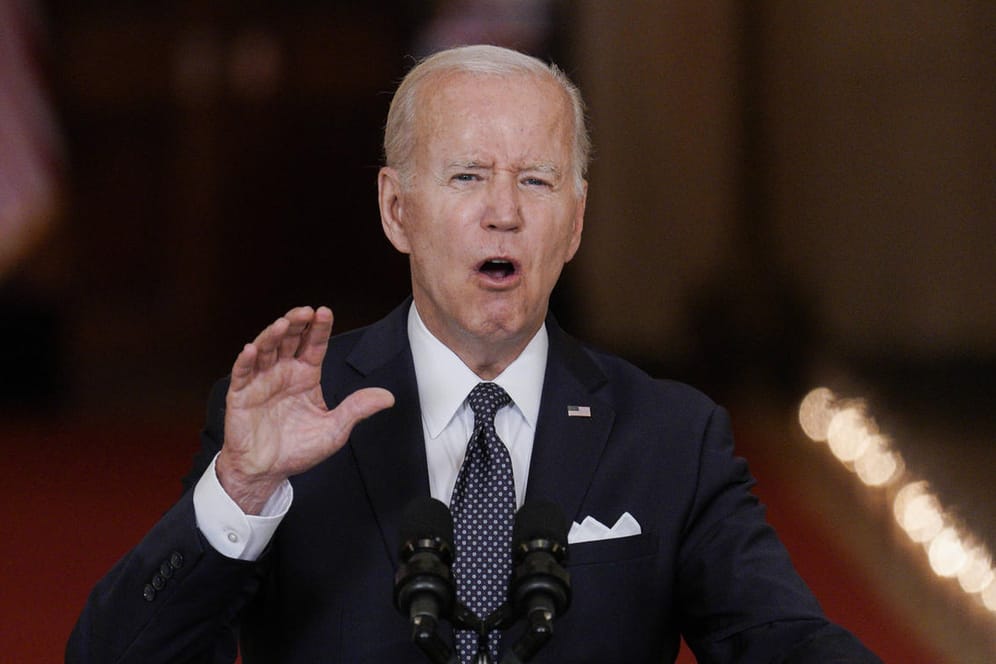 Joe Biden spricht im Weißen Haus zu Waffengewalt: Der US-Präsident fordert schärfere Gesetze.