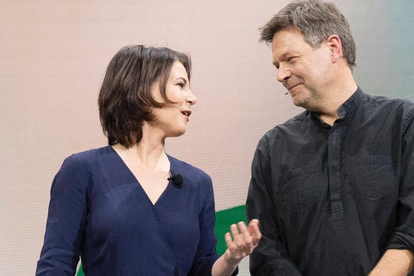 Annalena Baerbock und Robert Habeck beim Parteitag der Grünen