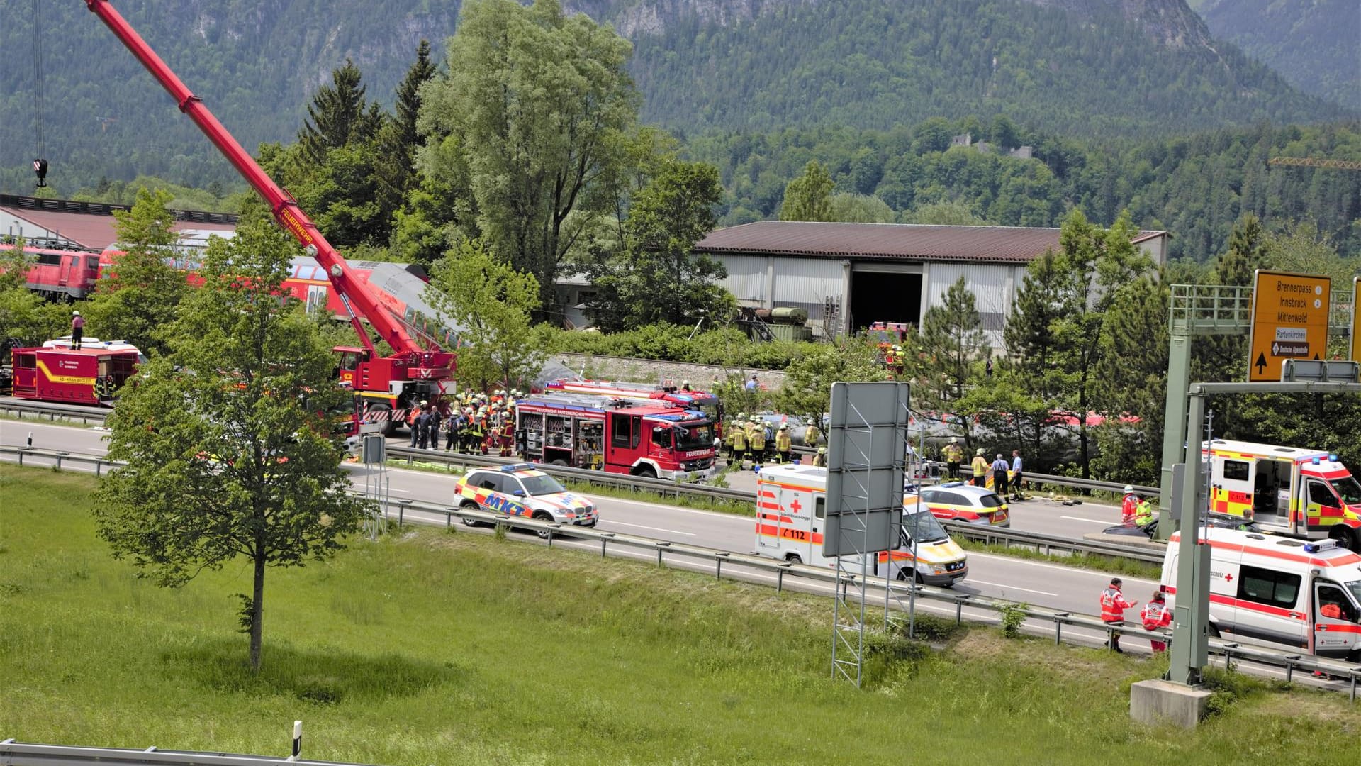 Zugunglück in Garmisch-Partenkirchen.