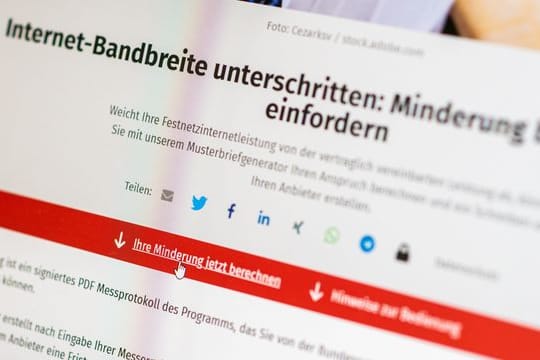 Ist das Internet dauerhaft langsamer als im Vertrag vom Anbieter versprochen, können Kosten gemindert werden.