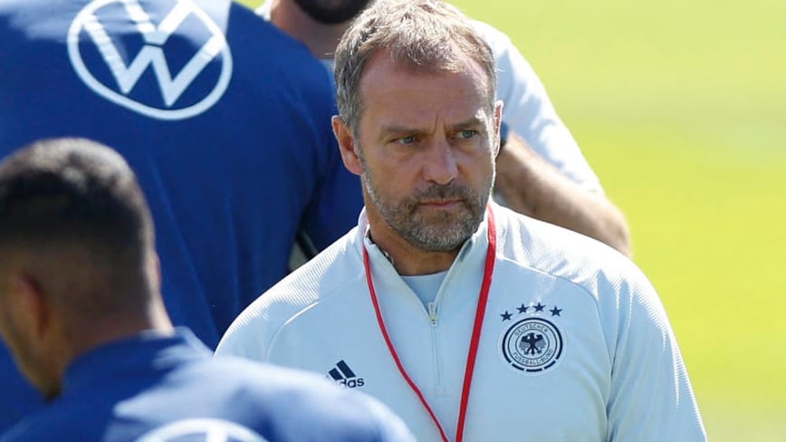 Hansi Flick beim Training der Nationalelf: Der Bundestrainer sollte in der Nations League gut aufpassen.