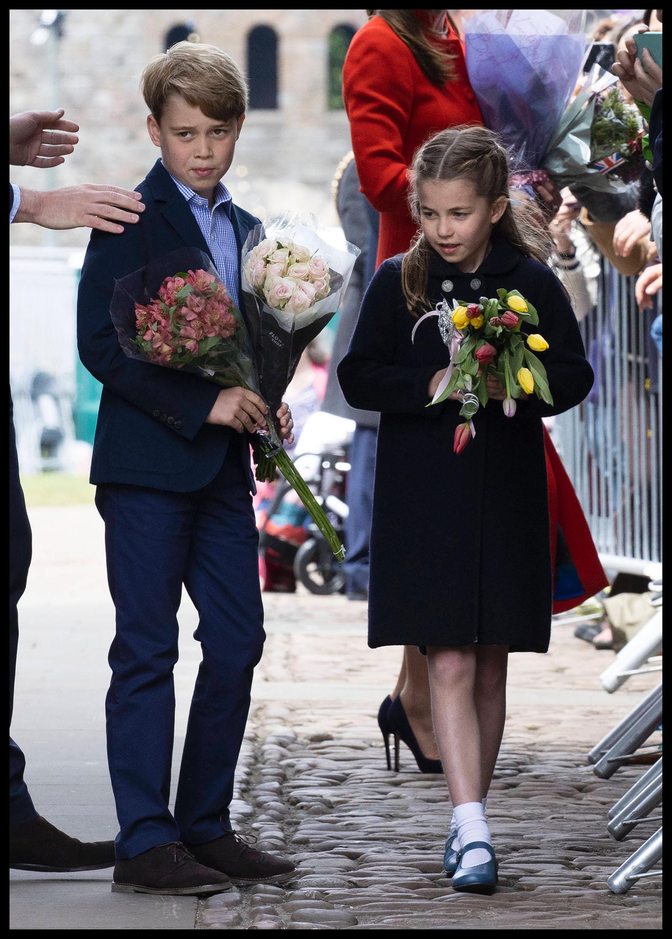 Auch für Prinz George gab es Blumensträuße.