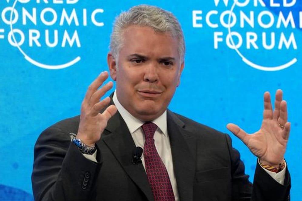 Kolumbiens Staatschef Iván Duque beim Weltwirtschaftsforum in Davos Ende Mai.