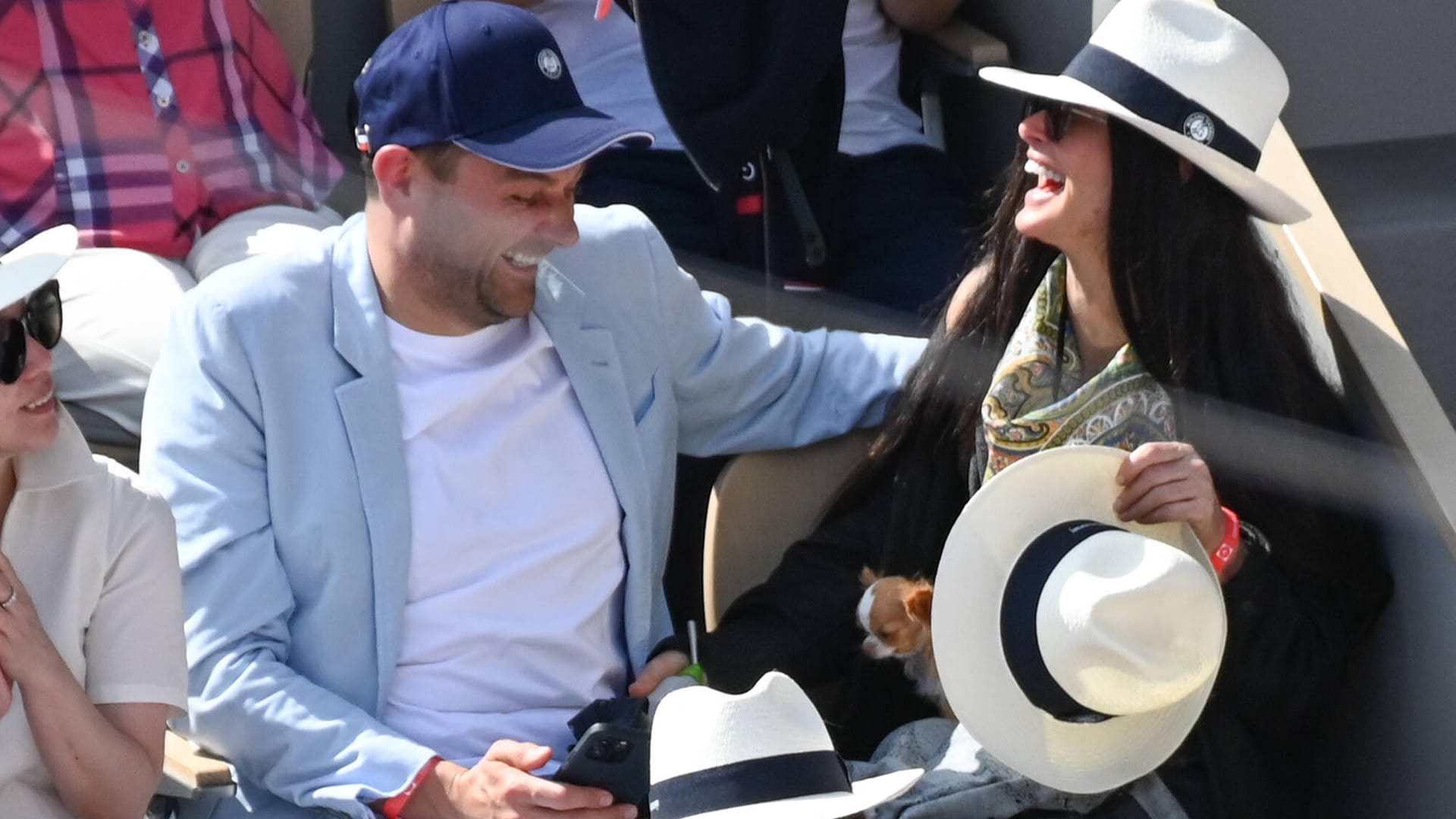 Daniel Humm und Demi Moore hatten Spaß bei den French Open.