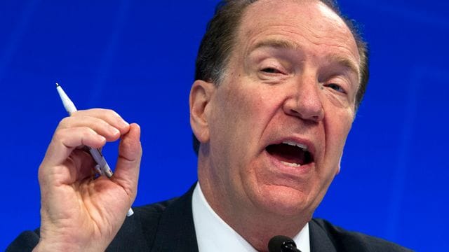 David Malpass, Präsident der Weltbank, spricht am Rande der Frühjahrstagung von Weltbank und IWF.