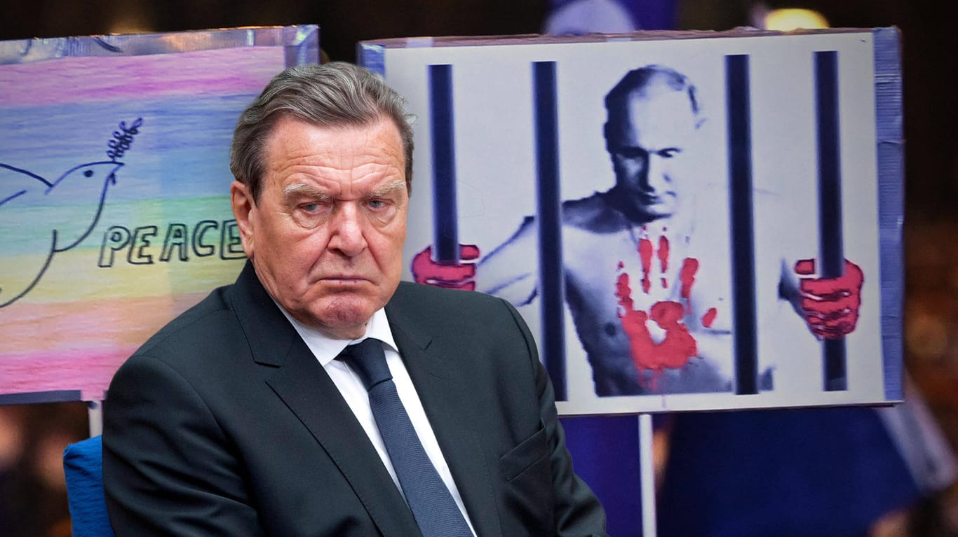 Altkanzler Gerhard Schröder: Trotz des Einmarsches in die Ukraine hält er an seiner Freundschaft zu Wladimir Putin fest.
